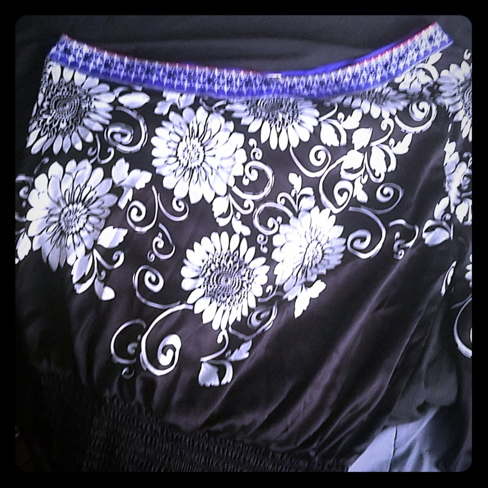 One shoulder silky top